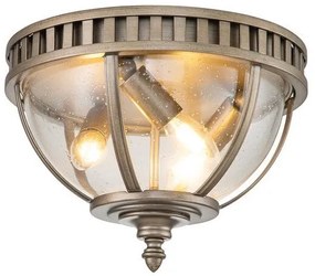 Πλαφονιέρα Φωτιστικό Οροφής 3xE14 IP44 Halleron Elstead Lighting-KL-HALLERON-F-BU-Μπρονζέ KL-HALLERON-F-BU
