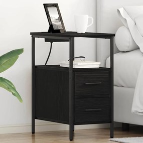 vidaXL Κουτιά Κρεβατοκάμαρας 2 pcs Μαύρη δρυς 30 x 48 x 61 εκ
