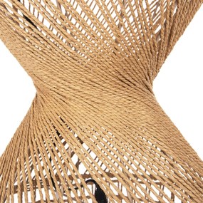 Φωτιστικό Οροφής C4345 Κυλινδρικό Paper Rope Μπέζ με 2 Λάμπες Φ30,5x132Υεκ. 30.5x30.5x180 εκ.