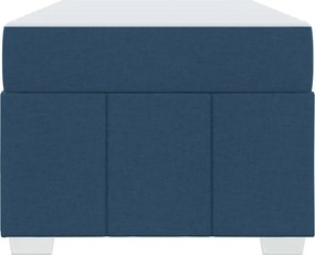vidaXL Σκελετός Κρεβατιού με στρώμα Μπλε 90 x 200 cm ύφασμα