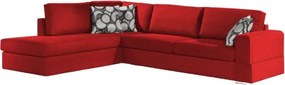 Γωνιακός καναπές Must-Δεξιά-275φ 210β εκ.-Κόκκινο