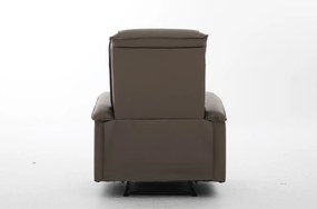 Πολυθρόνα Ανακλινόμενη ArteLibre CELAENO Καφέ PU 80x96x97cm