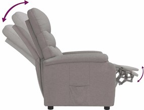 vidaXL Πολυθρόνα Ανακλινόμενη Taupe Υφασμάτινη