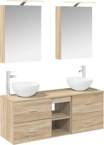 vidaXL Σετ Επίπλων Μπάνιου 5 pcs Sonoma Δρυς