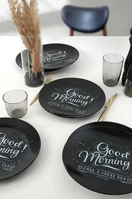 Stewehome Μαύρο μοντέρνο σερβίτσιο πιάτο με κομψό design 26x26 cm