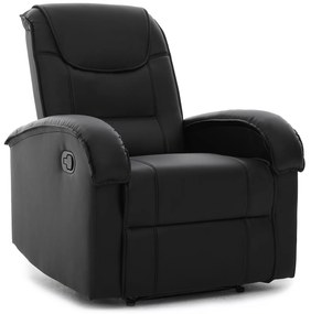 Πολυθρόνα Ανακλινόμενη ArteLibre CELAENO Μαύρο PU 80x96x97cm