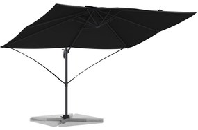 vidaXL Μαύρη Ανεμοτραπέζια Roma 352x251x260 εκ Αλουμίνιο