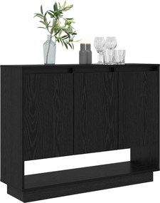 vidaXL Πλαϊνό γραφείο Μαύρη Οξυά 97 x 29 x 75 εκ. Επεξεργασμένο ξύλο