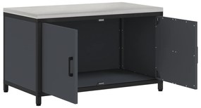 vidaXL Ντουλάπα Αποθήκευσης Κουζίνας Ανθρακί 60 x 50 x 92 εκ. Ατσάλι