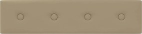vidaXL Κεφαλάρι Τοίχου 12 pcs Καπουτσίνο 60 x 15 cm Τεχνητό Δέρμα