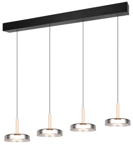 Φωτιστικό Κρεμαστό Trio Lighting CELESTE 354910432 Μαύρο Ματ (Black Mat) 3000K