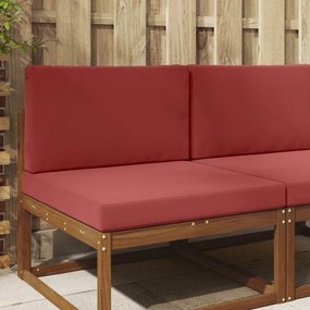 vidaXL Μαξιλάρι Καναπέ Εξωτερικού Χώρου 2 pcs Μπορντό Πολυεστέρας
