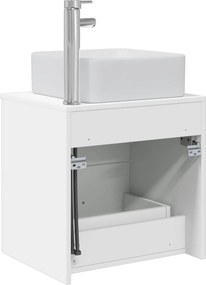 vidaXL Επιτοίχια Λεκάνη Έπιπλο Λευκό 49,5 x 41 x 63 εκ