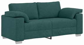 vidaXL Καναπές 140cm Σκούρο Πράσινο ύφασμα