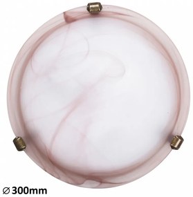 Rabalux Alabastro Πλαφονιέρα Φ30cm Καφέ-Λευκό 3253