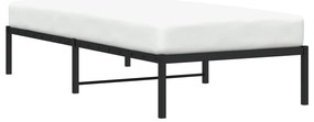 vidaXL Μεταλλικό πλαίσιο κρεβατιού Μαύρο 90x200 cm