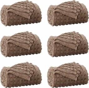vidaXL Ριχτάρια 6 pcs Καμηλοπάρδαλη 270 x 240 cm Μαλλί