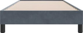 vidaXL Box Spring Κρεβάτι χωρίς στρώμα Σκούρο γκρι Βελούδινο
