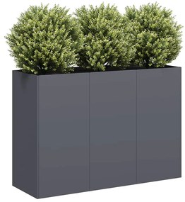 Ζαρντινιέρα Ανθρακί 120x40x80 εκ. από Χάλυβα Ψυχρής Έλασης