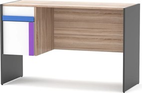 Γραφείο Alex 124x60x76εκ Γραφίτης-Λευκό-Σονόμα TO-ALEXDESK60