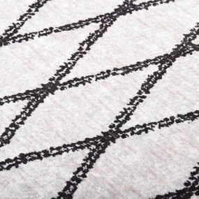 vidaXL Χαλί Πλενόμενο Μαύρο και Λευκό 120 x 170 εκ.