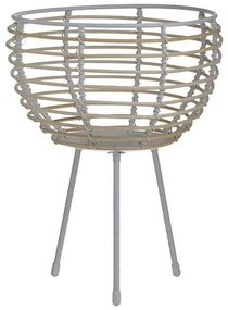 Κηροπήγιο 3-70-739-0062 Φ20x28cm Beige-White Inart Metal,Wood