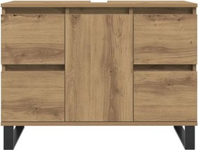 vidaXL Ντουλάπι νιπτήρα μπάνιου Δρυς τεχνίτης 80x33x60 cm