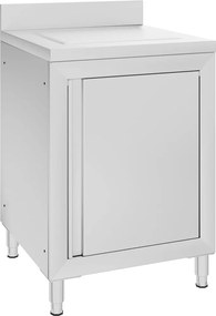 vidaXL Ερμάριο με Επιφάνεια Αποστράγγισης από Ανοξείδωτο Ατσάλι