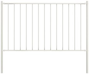 vidaXL Πάνελ Περίφραξης με Στύλους από Ατσάλι με Ηλεκτροστατική Βαφή 1,81x0,75 μ. Λευκό