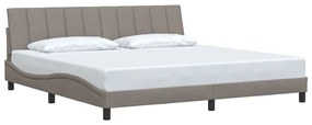 vidaXL Σκελετός Κρεβατιού Χωρίς Στρώμα Taupe 200x200 εκ.Υφασμάτινο