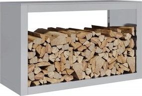 vidaXL Ράφι Καυσόξυλων 100x40x60 εκ. Γαλβανιζέ Ατσάλι