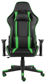 vidaXL Καρέκλα Gaming Περιστρεφόμενη Πράσινη από PVC