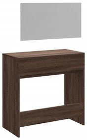 Μπουντουάρ με Καθρέφτη Καφέ Δρυς 80 x 39 x 80 εκ. - Καφέ
