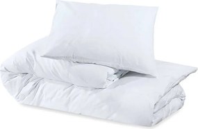 vidaXL Σετ Παπλωματοθήκης Λευκό 155 x 220 εκ. Βαμβακερό