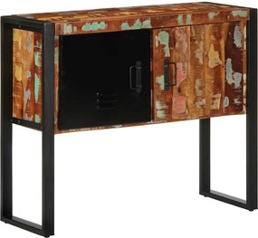 vidaXL Ντουλάπι κονσόλας Πολύχρωμο 90x35x75 εκ Μασίφ Ξύλο Ανακυκλωμένο