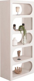 ΒΙΒΛΙΟΘΗΚΗ ΣΕΙΡΑ SANTORINI HM18062 MDF ΣΕ ΥΠΟΛΕΥΚΟ ΧΡΩΜΑ 80x38x180Yεκ.