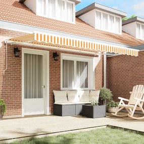 vidaXL Σκηνίτσα Αναδιπλούμενη Κίτρινο, Λευκό 400 x 200 cm