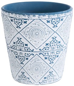 Κασπώ Casablanca 20517 Φ14x13cm Blue-White GloboStar Ceramic