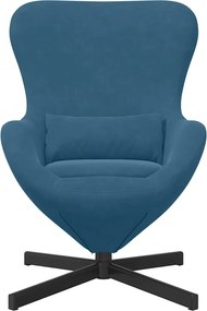 vidaXL Κάθισμα-αυγό Μπλε 63 x 73 x 90 εκ Βελούδο