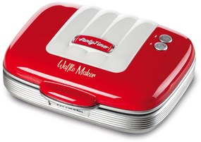 Ariete Party Time 1973 Βαφλιέρα 2 Θέσεων σε Ορθογώνιο Σχήμα 700W Red
