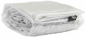 vidaXL Σαφής μουσαμάς με οπές 6x6 m PVC
