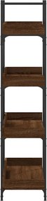 vidaXL Βιβλιοθήκη 4 Επιπέδων Καφέ Δρυς 100x33x145,5 εκ. Επεξεργ. Ξύλο