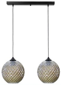 Φωτιστικό Οροφής Δίφωτο Heronia Ball 02-0369 Fume