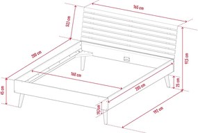 Κρεβάτι Nature II-160 x 200 - 165.00Χ213.00Χ95.00cm