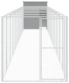 Σπιτάκι Σκύλου με Αυλή Αν. Γκρι 165x1271x181 εκ Γαλβαν. Χάλυβας 3189108