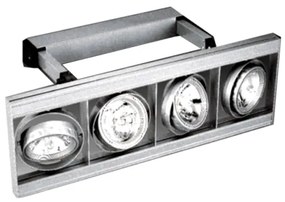 Σποτ 4ΦΩΤΟ G53 IP20 Αλουμίνiο AR111 Ασημί AC.045XF04DR ACA-AC.045XF04DR-Ασημί AC.045XF04DR