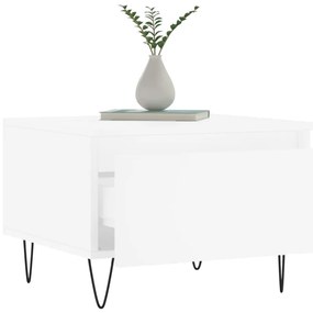 vidaXL Τραπεζάκια Σαλονιού 2 τεμ. Λευκά 50 x 46 x 35 εκ. Επεξεργ. Ξύλο