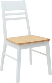 vidaXL Καρέκλες φαγητού 2 pcs Λευκό 43 x 54 x 89 εκ.