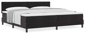 vidaXL Κρεβάτι με Ελατήρια και Στρώμα Μαύρο 200 x 200 cm ύφασμα