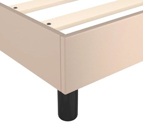 vidaXL Κρεβάτι Boxspring με Στρώμα Καπουτσίνο 100x200εκ.από Συνθ.Δέρμα
